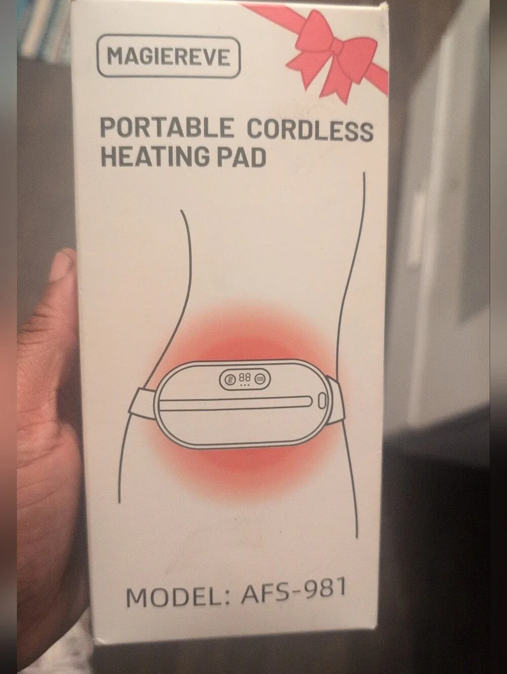 Magiereve portable cordless heating pad, model AFS-981 For Women Pink
